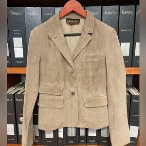 Loro Piana taupe suede jacket